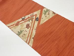 リサイクル 梅竹に扇模様織出し名古屋帯